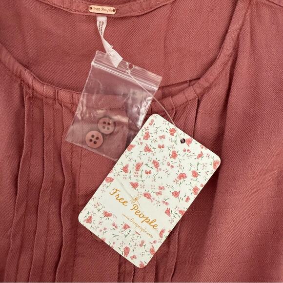 NWT Free People Moonshine Linen Dress Size Medium - Picture 12 of 12